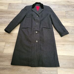 ILGWU long button up peacoat. Black Size sm- med